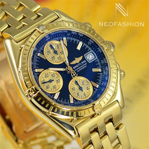 breitling solid gold watch|breitling gold watches for sale.